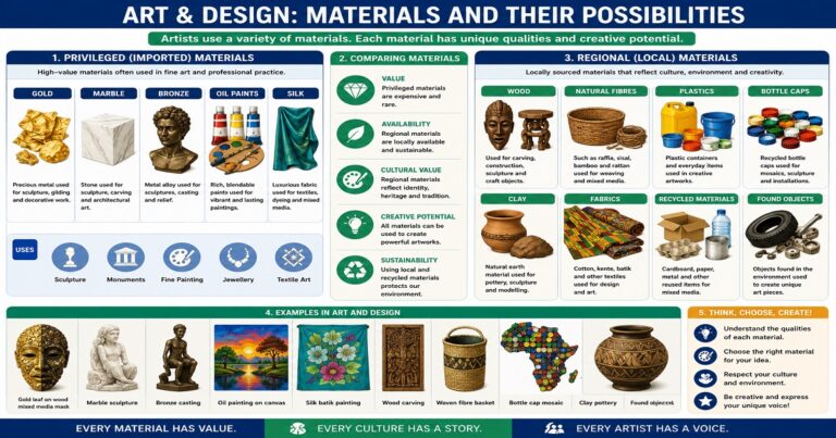 Regional Materials And Privileged Materials for SHS 2 Art & Design Foundation – Educational Illustration