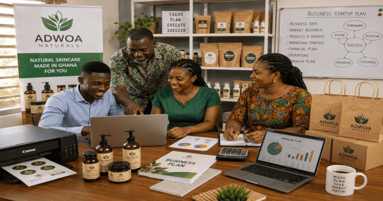 Resources Needed To Set Up A Business for SHS 2 Management In Living – Educational Illustration