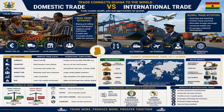 Introduction to International Trade for SHS 2 Economics – Educational Illustration