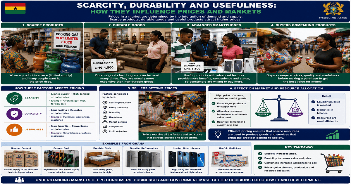 Factors That Affect Pricing In The Economy for SHS 1 Economics – Educational Illustration
