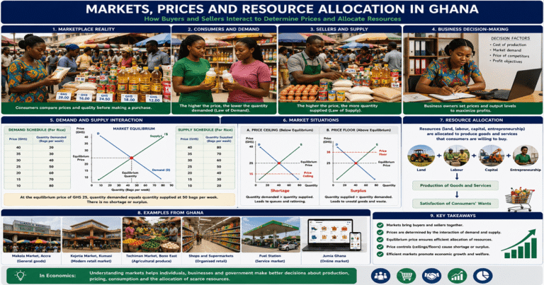 Price In The Economy for SHS 1 Economics – Educational Illustration