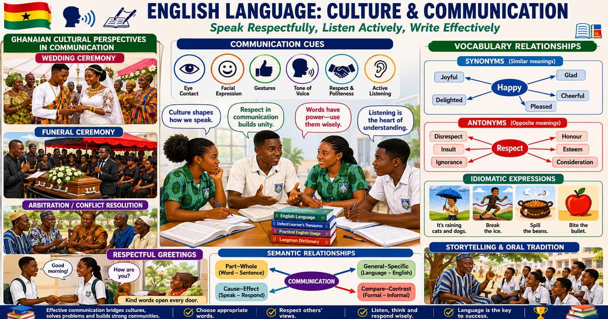 Oral Language And Grammar for SHS 2 English Language – Educational Illustration