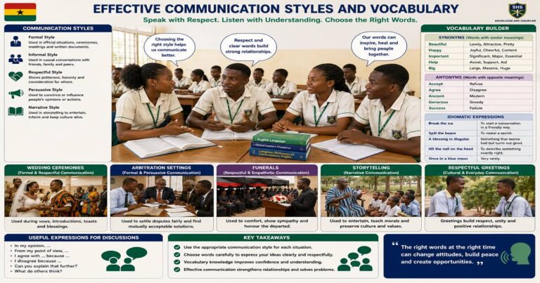 Oral Language And Grammar for SHS 2 English Language – Educational Illustration