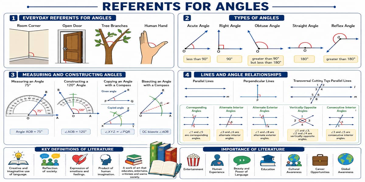 Referents for Angles for SHS 1 Core Mathematics – Educational Illustration