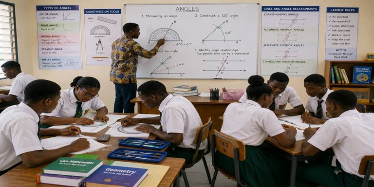 Referents for Angles for SHS 1 Core Mathematics – Educational Illustration
