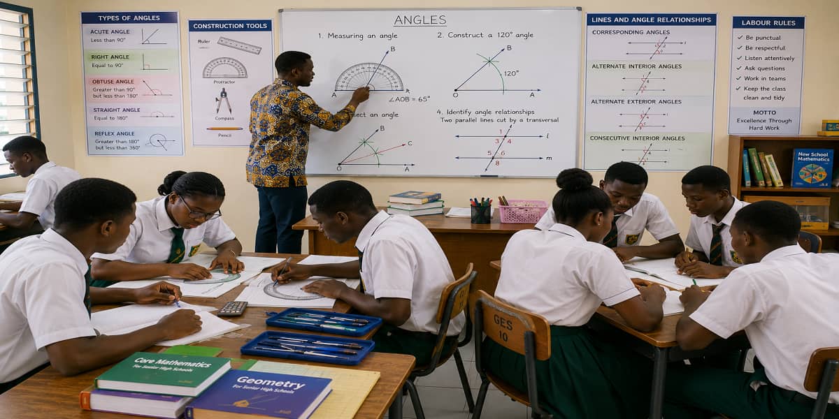 Referents for Angles for SHS 1 Core Mathematics – Educational Illustration