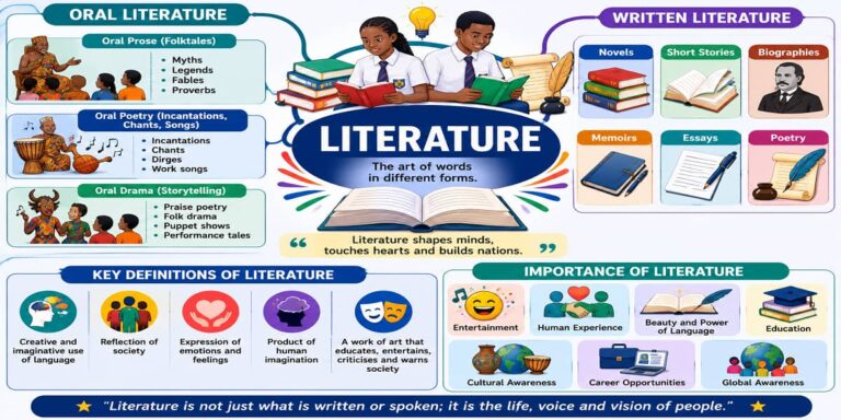 Definition, Introduction and Application of Basic Concept of Literature for SHS 1 Literature-in-English – Educational Illustration