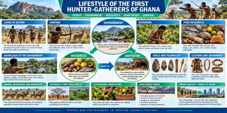 Ghanaian SHS students studying the lifestyle, environment, tools and archaeological evidence of the first hunter-gatherers of Ghana.