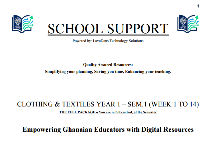 CLOTHING & TEXTILES YEAR 1 SEMESTER 1 THUMBNAIL