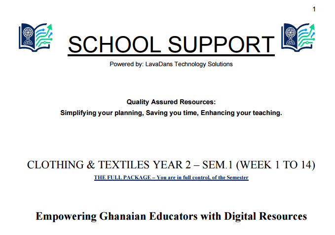 CLOTHING & TEXTILES YEAR 2 SEMESTER 1 THUMBNAIL