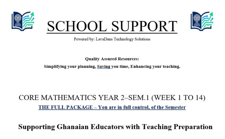 CORE MATHEMATICS YEAR 2 SEMESTER 1 THUMBNAIL